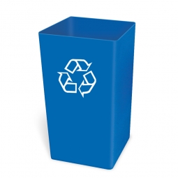 "Styleline" Abfallbehälter, rechteckig, Inhalt 132 Liter, Farbe blau mit RE-Symbol, (VE= 4 Stück)