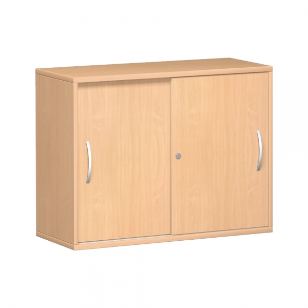 Schiebetürschrank PRO 2 Ordnerhöhen, Buche, BxHxT 1000x768x425 mm