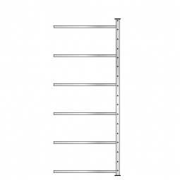 Ordner-Steck-Anbauregal, doppelseitige Ausführung, BxTxH 835x630x2000 mm, Oberfläche glanzverzinkt