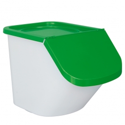Zutatenbehälter / Zutatenspender, 40 Liter, LxBxH 610x430x450 mm, weiß/grün