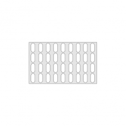 Gitterregalboden aus Kunststoff (Polystyrol), BxT 950x580 mm, bestehend aus 2 Bodensegmenten und 2 Trägerholmen