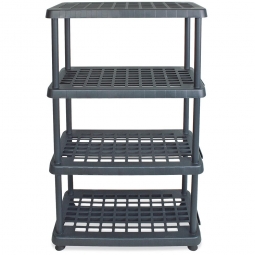 Kunststoffregal mit 4 Böden, Stecksystem, BxTxH 810x390x1360 mm