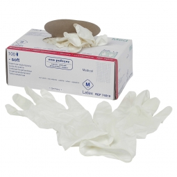 Erste-Hilfe-Handschuhe, Gr. M, VE=100 Stück, Material Latex