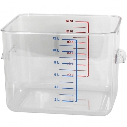 Platzsparbehälter, viereckig, Inhalt 12 Liter, glasklar