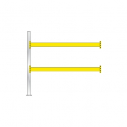 Paletten-Anbauregal für 9 Europaletten, Tragbalkenebenen mit 38 mm Spanplattenböden, Fachlast 1800 kg/Tragbalkenpaar, BxTxH 2785 x 1100 x 2500 mm Paletten-Anbauregal für 9 Europaletten, Tragbalkenebenen mit 38 mm Spanplattenböden, Fachlast 1800 kg/Tragbalkenpaar, BxTxH 2785 x 1100 x 2500 mm