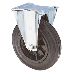 Transportgeräte-Bockrolle, Rad-ØxB 250x60 mm, Tragkraft 295 kg, schwarz