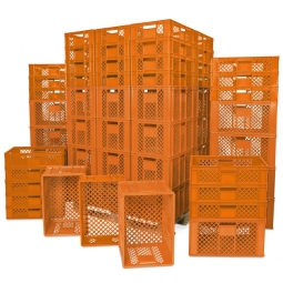Spar-Set Brotkorb/Bäckerkiste, 42 x 600x400x150mm, 36 x 600x400x320mm, orange