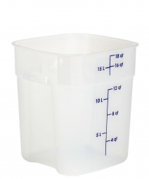 Platzsparbehälter, viereckig, LxBxH 256x310x320 mm, Inhalt 17,2 Liter - transluzent