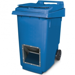 Streugutbehälter mit Entnahmeöffnung, blau, 360 Liter, BxTxH 600x875x1100 mm