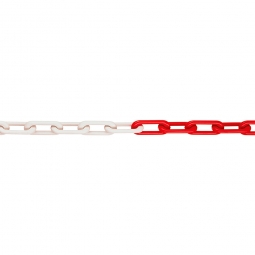 Sperrkette rot/weiß, Nylon, Länge 50 m, lichte Gliedermaße 42x12 mm, Gliederstärke-Ø 6 mm