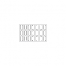 Gitterregalboden aus Kunststoff (Polystyrol), BxT 750x480 mm, bestehend aus 2 Bodensegmenten