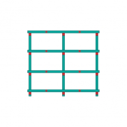 Kunststoffregal mit 4 Lagerebenen, Stecksystem, BxTxH 2000x500x1820 mm, 500 mm lichte Fachhöhe
