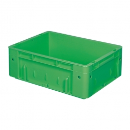 Schwerlastbehälter, geschlossen, PP, LxBxH 400x300x120 mm, 9 Liter, 2 Griffleisten, grün