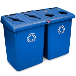 Recyclingstation "Glutton" - blau, 348 Liter