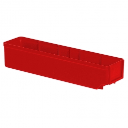 Regalkasten, rot, LxBxH 400x93x83 mm, Polystyrol-Kunststoff (PS), Gewicht 250 g