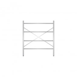 Aluminiumregal mit 4 geschlossenen Regalböden, Stecksystem, BxTxH 1400x600x1600 mm, Nutztiefe 540 mm aus Aluminium