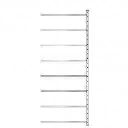 Ordner-Steck-Anbauregal, doppelseitige Ausführung, BxTxH 1235x630(2x315)x3000 mm, Oberfläche glanzverzinkt