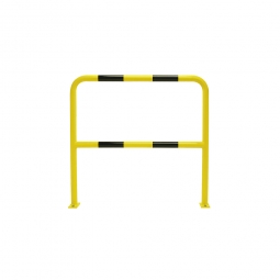 Stahl-Schutzbügel, HxB 1000x1000 mm, Gebogenes Stahlrohr mit zusätzlicher Knieleiste, Rohr-Ø: 48 mm