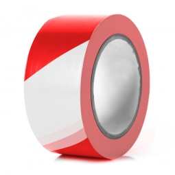 Bodenmarkierungsband, Stärke 0,15 mm, Breite 50 mm, rot/weiß