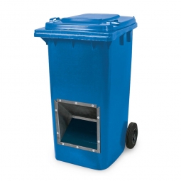 Streugutbehälter mit Entnahmeöffnung, 240 Liter, blau, BxTxH 580x730x1075 mm