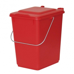 Vorsortierbehälter Inhalt 10 Liter, rot, BxTxH 225x275x310 mm, Polyethylen-Kunststoff (PE-HD)