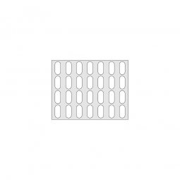 Gitterregalboden aus Kunststoff (Polystyrol), BxT 750x580 mm, bestehend aus 2 Bodensegmenten und 2 Trägerholmen