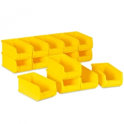 Sichtboxen-Set PROFI, 15x LB 5, gelb, Inhalt 0,8 Liter, LxBxH 175x100x75 mm, innen 145x85x65 mm