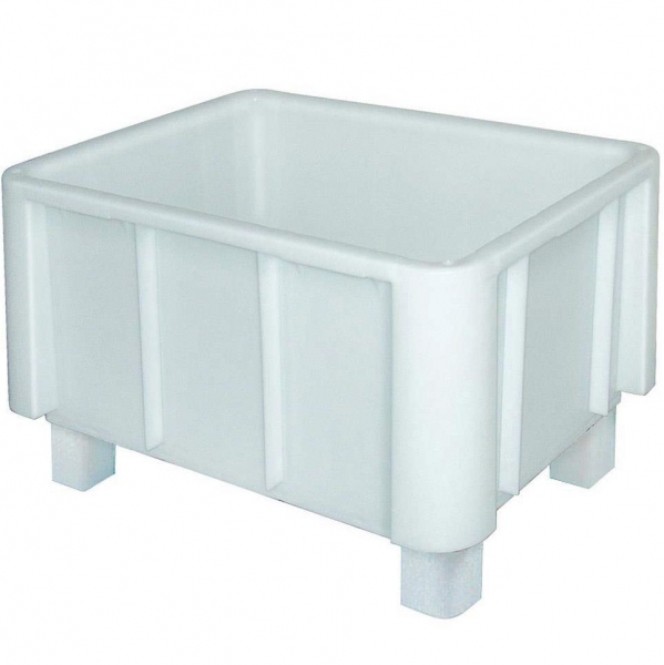 Lebensmittel-Großbehälter, LxBxH 800x600x510 mm, weiß, Boden und Wände