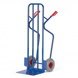 Stahlrohrkarre mit Vollgummibereifung, Höhe 1300 mm, Tragkraft 250 kg