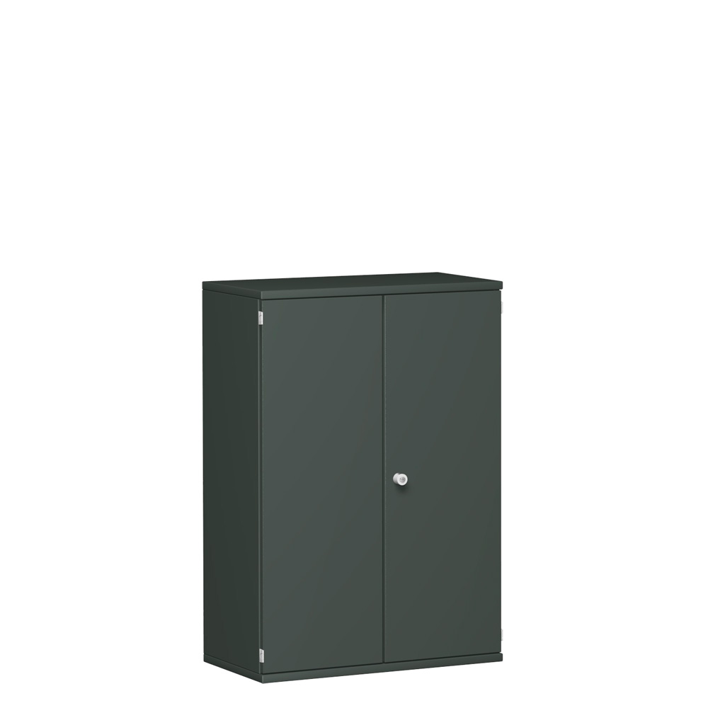 Flügeltürenschrank PRO, 3 Ordnerhöhen, graphit, BxTxH 1200x425x1152 mm