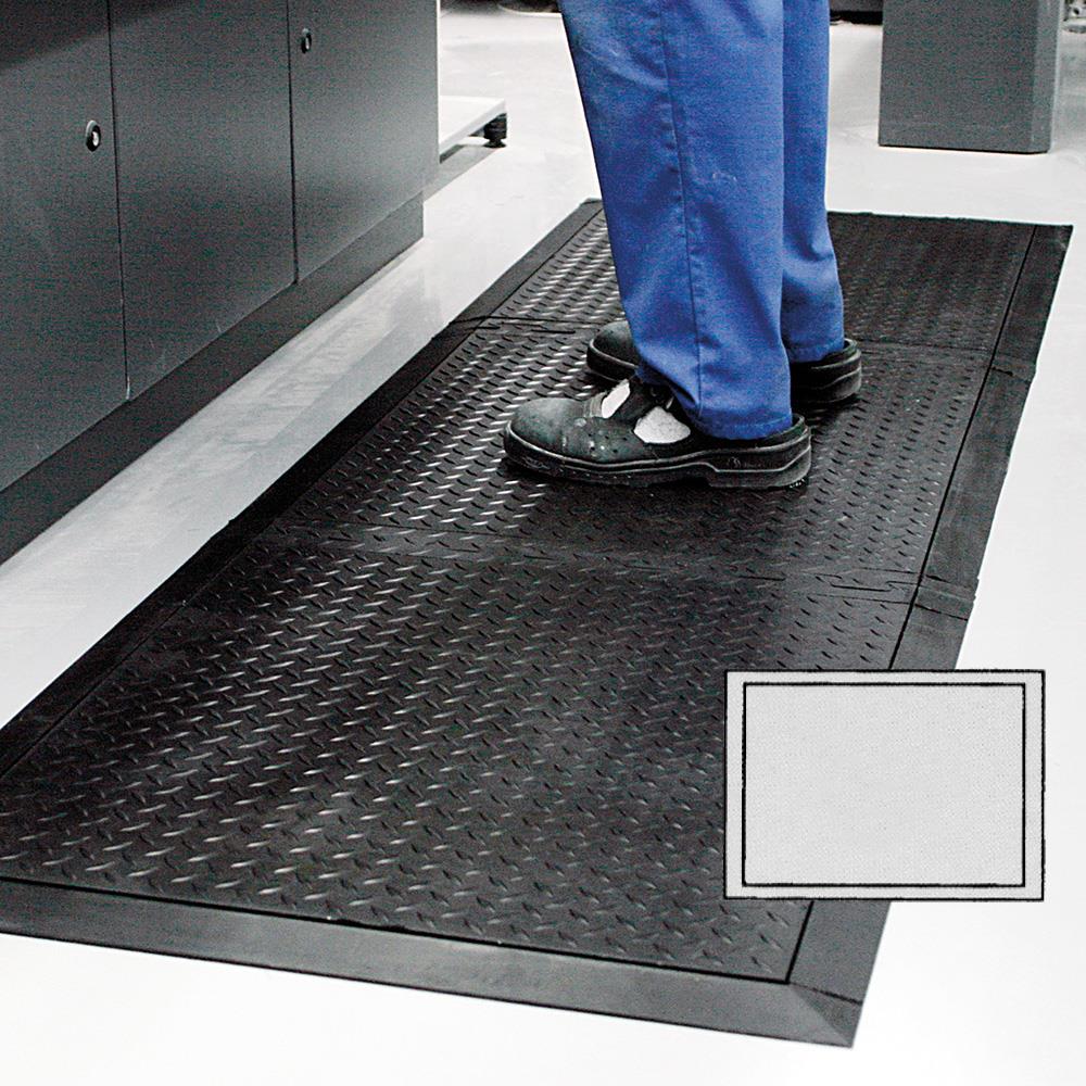 Gummimatte, LxBxH 780x710x14 mm, schwarz, Oberfläche geschlossen, Naturkautschuk Bodenmatten