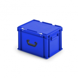 Euro-Koffer aus PP mit Tragegriff, LxBxH 400x300x245 mm, blau