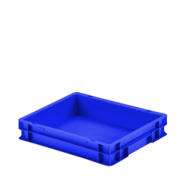 Euro-Stapelbehälter mit 2 Griffleisten, LxBxH 400x300x75 mm, blau