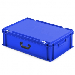 Euro-Koffer aus PP mit Tragegriff, LxBxH 600x400x185 mm, blau