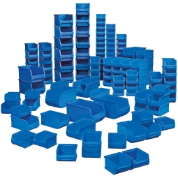 100-teiliges Sichtboxen-Set PROFI, PP, blau, XXL Spar-Set 1
