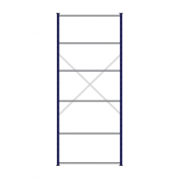 Fachbodenregal Flex mit 6 Fachböden, Stecksystem, kunststoffbeschichtet, BxTxH 1270x615x3000 mm, Tragkraft 200 kg/Boden