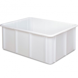 Lebensmittelbehälter, LxBxH 800x600x320 mm, 120 Liter, weiß