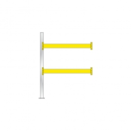Paletten-Anbauregal für 6 Europaletten, Tragbalkenebenen mit 38 mm Spanpalttenböden, Fachlast 2200 kg/Tragbalkenpaar, BxTxH 1885 x 1110 x 2500 mm Paletten-Anbauregal für 6 Europaletten, Tragbalkenebenen mit 38 mm Spanpalttenböden, Fachlast 2200 kg/Tragbalkenpaar, BxTxH 1885 x 1110 x 2500 mm