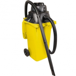 Nass-/Trockensauger 1100 Watt, inkl. zusätzl. Steckdosenanschluss, mit 120 Liter Behälter (DIN Mülltonne) gelb