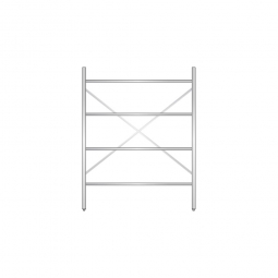 Aluminiumregal mit 4 geschlossenen Regalböden, Stecksystem, BxTxH 1400x600x1800 mm, Nutztiefe 540 mm