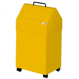 Wertstoffsammler, Inhalt 45 Liter, fahrbar, BxTxH 330x310x710 mm, gelb