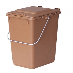 Vorsortierbehälter, Inhalt 10 Liter, braun, BxTxH 225x275x310 mm, Polyethylen-Kunststoff (PE-HD)