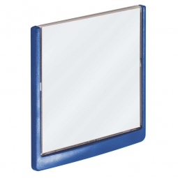 Türschild aus ABS-Kunststoff mit aufklappbarem Sichtfenster, BxH 149x148,5 mm, dunkelblau