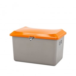 Streugut-Behälter, Volumen 400 L, grau/orange, BxTxH 1200x800x720 mm, glasfaserverstärkter Kunststoff (GFK)