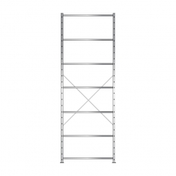 Fachbodenregal Economy mit 7 Böden, Stecksystem, BxTxH 1060x535x3000 mm, Tragkraft 330 kg/Boden, glanzverzinkt