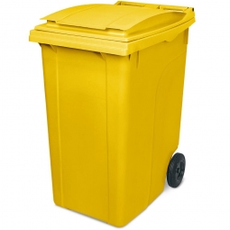 Müllbehälter, 360 Liter, gelb, BxTxH 620x860x1090 mm, Polyethylen (PE-HD)