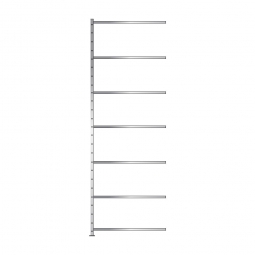 Fachboden-Anbauregal Economy mit 7 Böden, Stecksystem, BxTxH 1006x635x3000 mm, Tragkraft 330 kg/Boden, glanzverzinkt