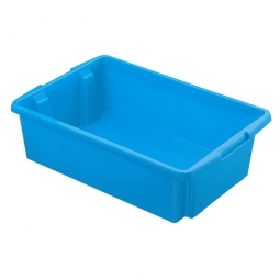 Leichter Drehstapelbehälter, LxBxH 595x395x170 mm, 30 Liter, blau