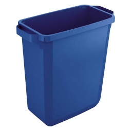 Abfall- und Wertstoffbehälter, eckig, 60 Liter, BxTxH 590x282x600 mm, blau