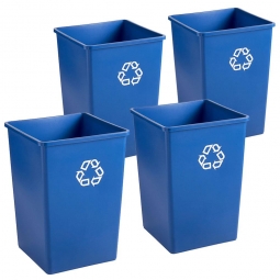 "Styleline" Abfallbehälter, rechteckig, Inhalt 132 Liter, Farbe blau mit RE-Symbol, (VE= 4 Stück)